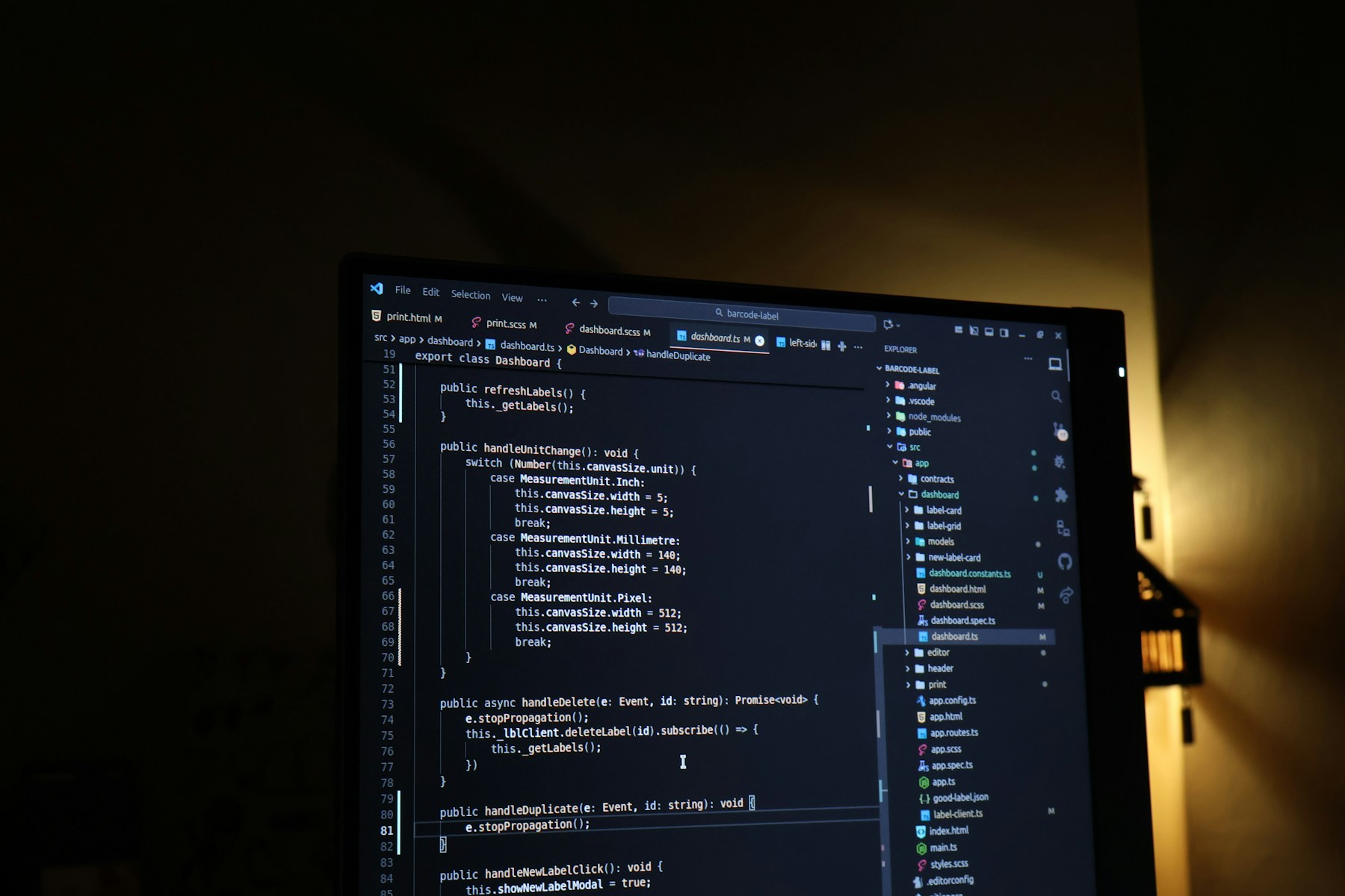 Detailansicht einer Softwareentwicklung in einer Entwicklungsumgebung